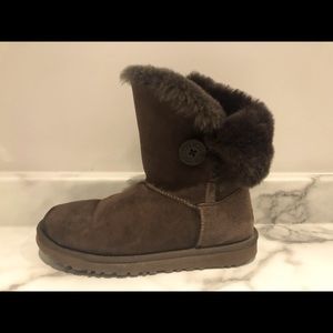 Brown UGGS with Bailey Button